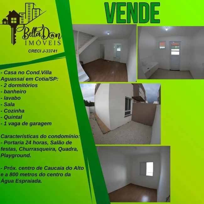 Foto 1 de Casa de Condomínio com 2 quartos à venda, 49m2 em Água Espraiada (Caucaia do Alto), Cotia - SP