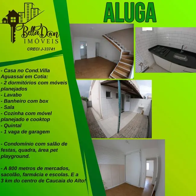 Foto 1 de Casa de Condomínio com 2 quartos para alugar, 49m2 em Água Espraiada (Caucaia do Alto), Cotia - SP