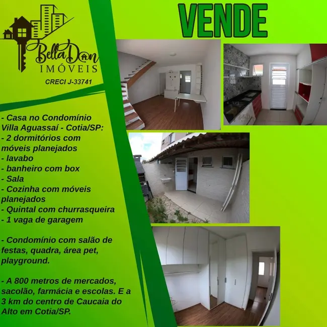 Foto 1 de Casa de Condomínio com 2 quartos à venda, 48m2 em Água Espraiada (Caucaia do Alto), Cotia - SP