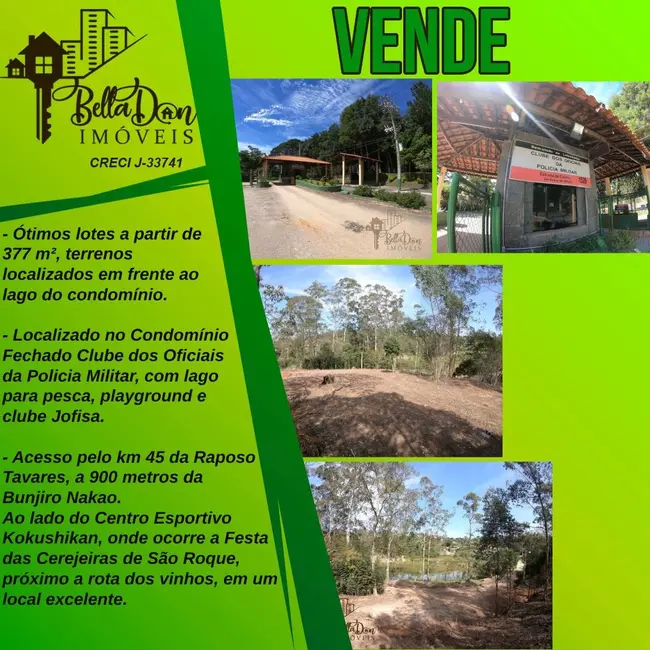 Foto 1 de Terreno / Lote à venda, 377m2 em do Carmo (Canguera), Sao Roque - SP