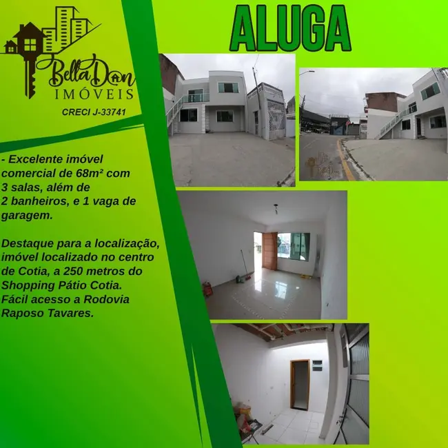 Foto 1 de Sala Comercial com 2 quartos para alugar, 68m2 em Jardim Central, Cotia - SP