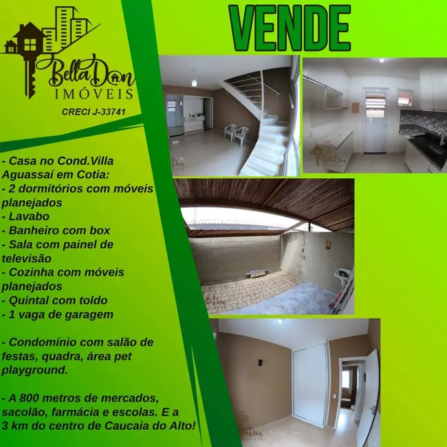 Foto 1 de Casa de Condomínio com 2 quartos à venda, 49m2 em Água Espraiada (Caucaia do Alto), Cotia - SP