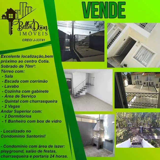 Foto 1 de Casa de Condomínio com 2 quartos à venda, 70m2 em Vila Monte Serrat, Cotia - SP