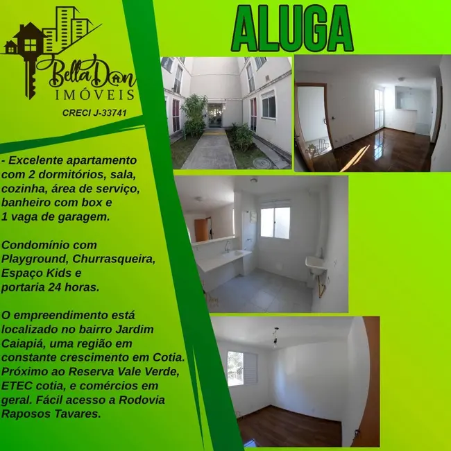 Foto 1 de Apartamento com 2 quartos para alugar, 48m2 em Jardim Caiapiá, Cotia - SP