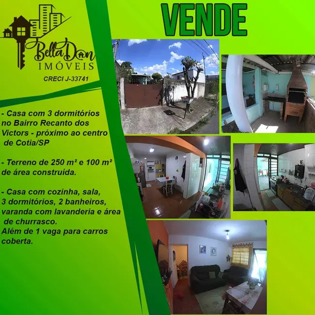 Foto 1 de Casa com 3 quartos à venda, 100m2 em Cotia - SP