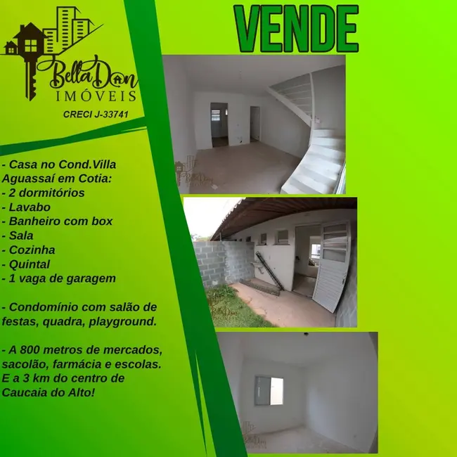 Foto 1 de Casa de Condomínio com 2 quartos à venda, 49m2 em Água Espraiada (Caucaia do Alto), Cotia - SP