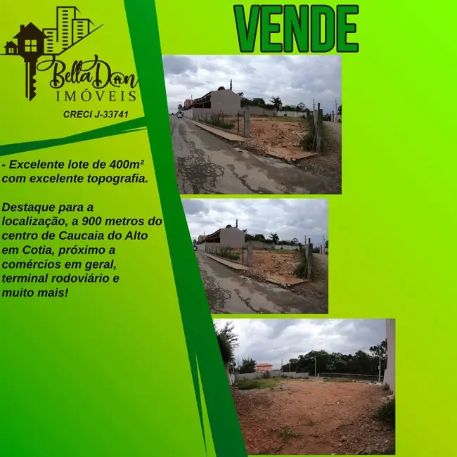 Foto 1 de Terreno / Lote à venda, 400m2 em Pununduva, Cotia - SP