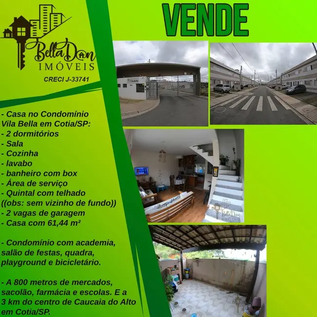 Foto 1 de Casa de Condomínio com 2 quartos à venda, 61m2 em Água Espraiada (Caucaia do Alto), Cotia - SP