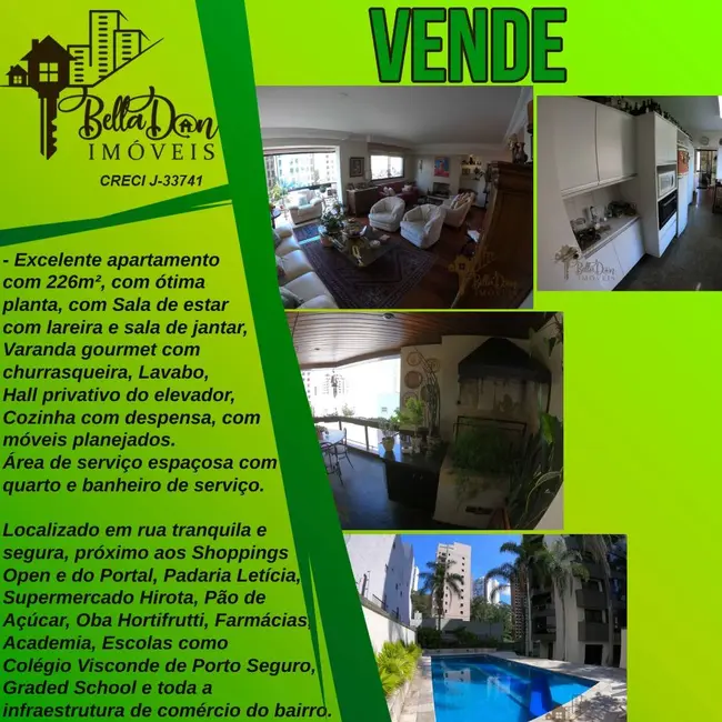 Foto 1 de Apartamento com 4 quartos à venda, 226m2 em Morumbi, São Paulo - SP