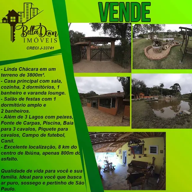Foto 1 de Chácara com 3 quartos à venda, 250m2 em Ibiuna - SP
