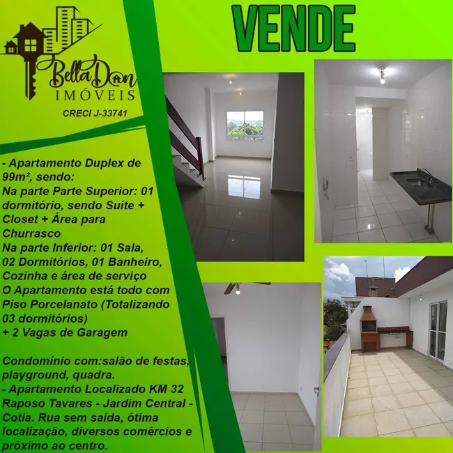 Foto 1 de Apartamento com 3 quartos à venda, 99m2 em Jardim Central, Cotia - SP