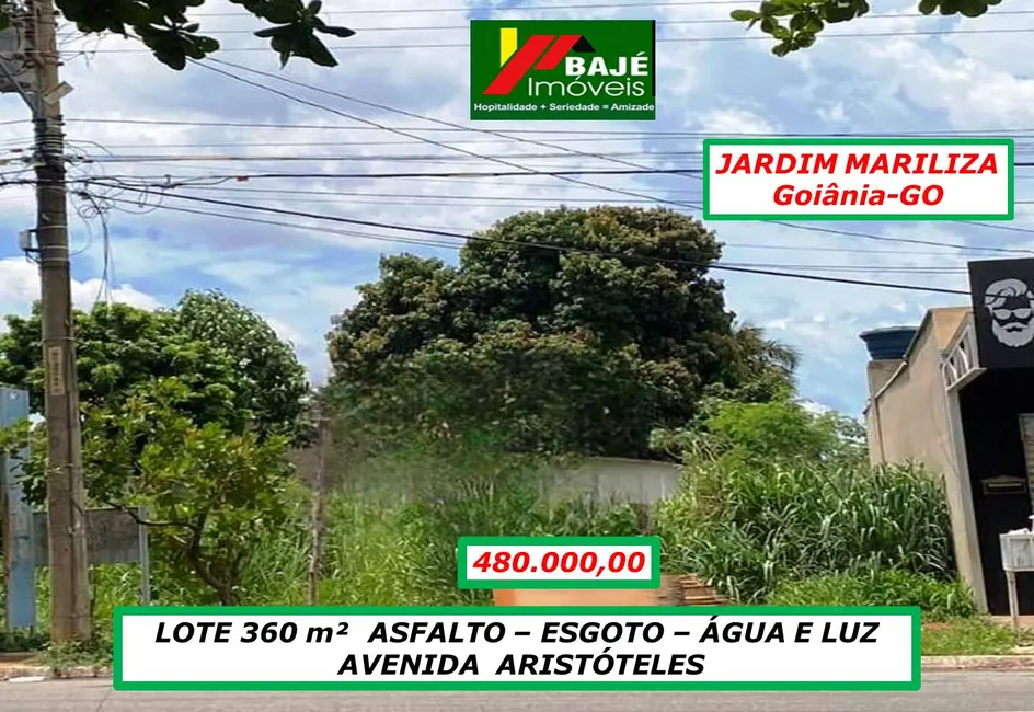 Foto 1 de Terreno / Lote à venda, 360m2 em Jardim Mariliza, Goiania - GO