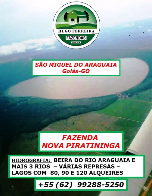 Foto 2 de Fazenda / Haras à venda, 234900m2 em Sao Miguel Do Araguaia - GO