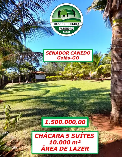 Foto 1 de Chácara com 5 quartos à venda, 350m2 em Residencial Solar das Oliveiras, Senador Canedo - GO