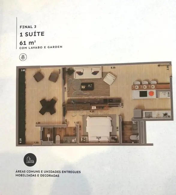 Foto 1 de Apartamento com 1 quarto à venda, 61m2 em Capitolio - MG