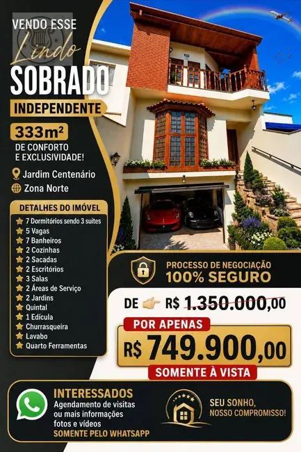Sobrado com 5 quartos à venda, 150m2 em Jardim Centenário, São Paulo - SP - imagem 2 Foto 2 de Sobrado com 5 quartos à venda, 150m2 em Jardim Centenário, São Paulo - SP