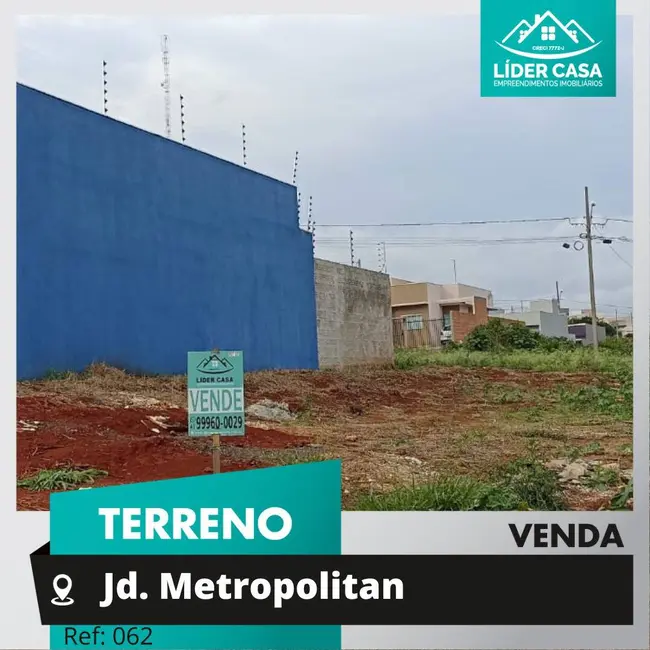 Foto 1 de Terreno / Lote à venda, 262m2 em Arapongas - PR