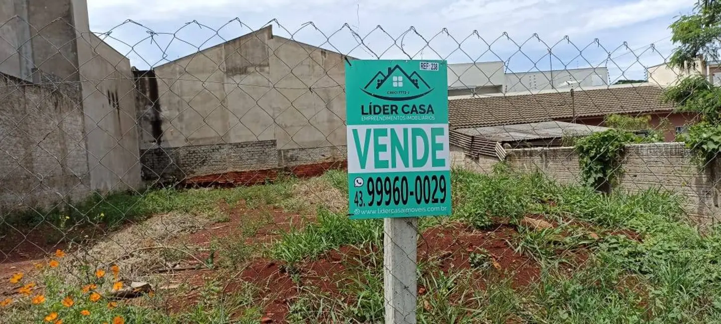 Foto 1 de Terreno / Lote à venda, 258m2 em Jardim Brasil, Arapongas - PR
