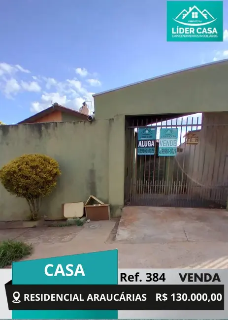 Foto 1 de Casa com 2 quartos à venda, 74m2 em Residencial Araucárias I, Arapongas - PR