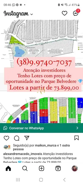 Terreno / Lote à venda, 180m2 em Montes Claros - MG - imagem 1 Foto 1 de Terreno / Lote à venda, 180m2 em Montes Claros - MG