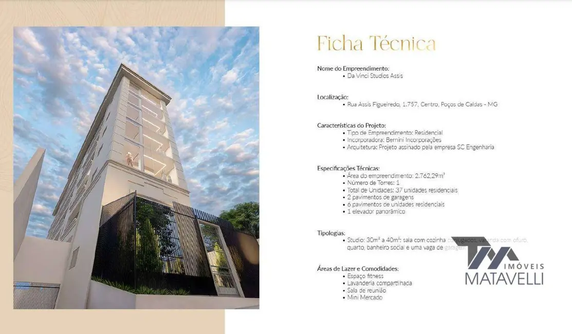 Foto 2 de Apartamento com 1 quarto à venda, 2762m2 em Centro, Pocos De Caldas - MG