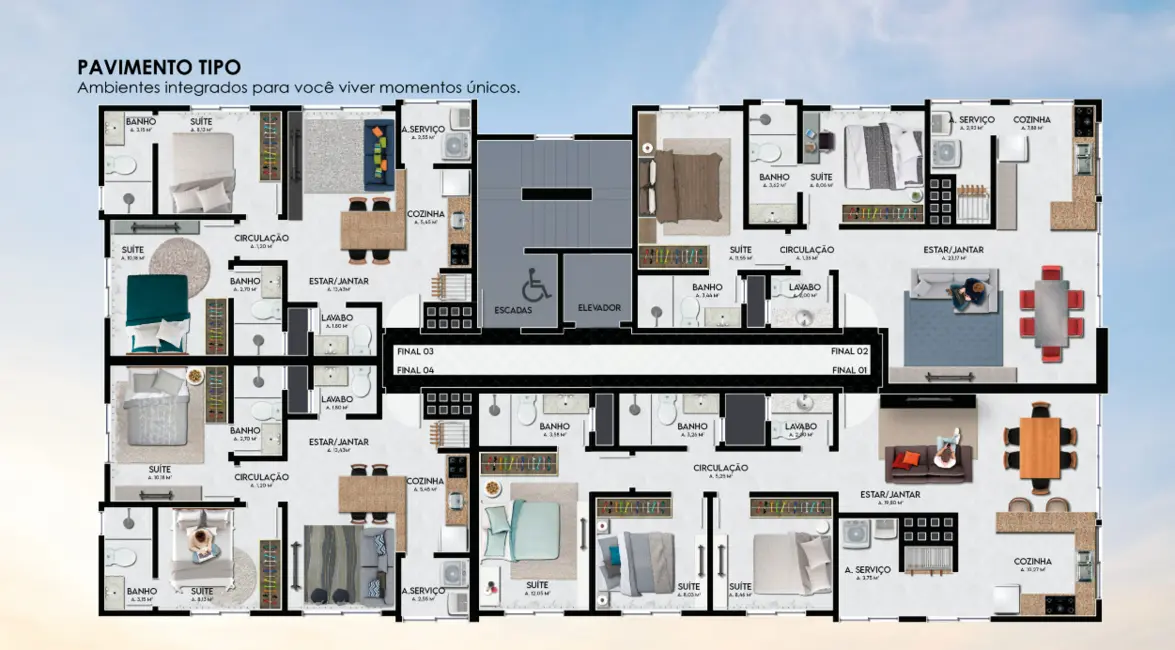 Apartamento com 3 quartos à venda, 85m2 em Capao Da Canoa - RS - imagem 3 Foto 3 de Apartamento com 3 quartos à venda, 85m2 em Capao Da Canoa - RS