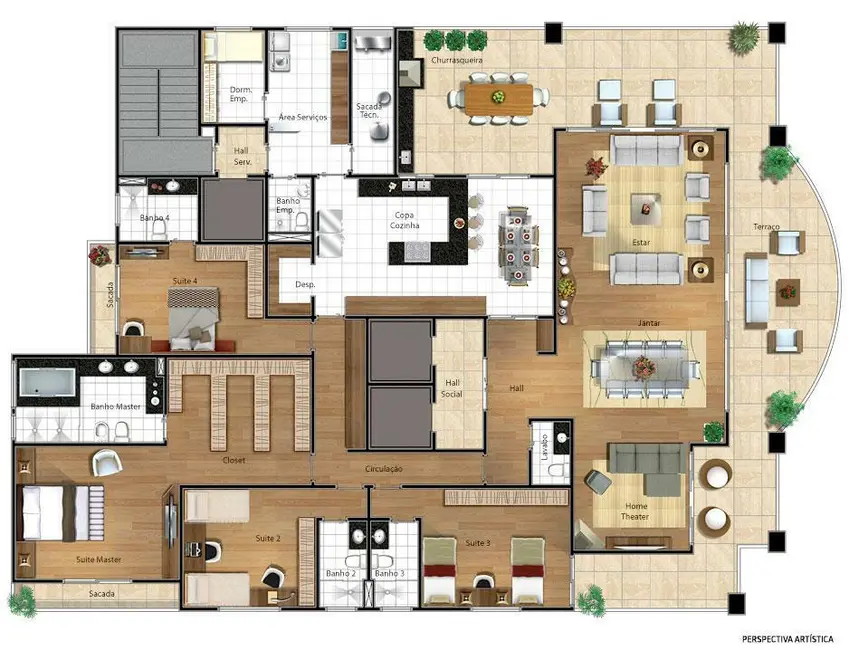 Foto 2 de Apartamento com 4 quartos à venda, 410m2 em Sao Jose Dos Campos - SP
