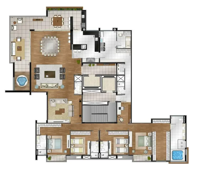 Foto 5 de Apartamento com 4 quartos à venda, 360m2 em Barranco, Taubate - SP