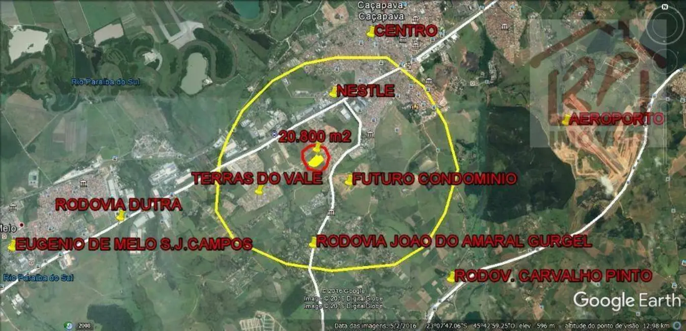 Foto 4 de Terreno / Lote à venda, 20300m2 em Residencial Esperança, Cacapava - SP