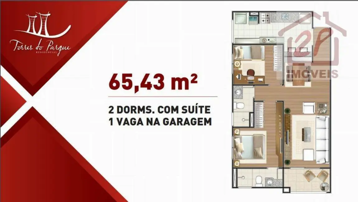 Foto 9 de Apartamento com 2 quartos à venda, 65m2 em Parque Santo Antônio, Jacarei - SP