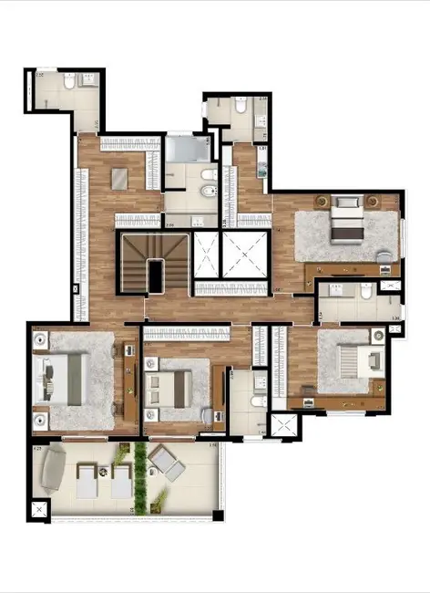 Apartamento com 4 quartos à venda, 455m2 em Vila Mariana, São Paulo - SP - imagem 8 Foto 8 de Apartamento com 4 quartos à venda, 455m2 em Vila Mariana, São Paulo - SP