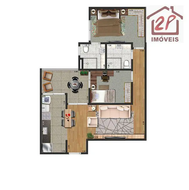 Foto 4 de Apartamento com 3 quartos à venda, 72m2 em Sao Jose Dos Campos - SP