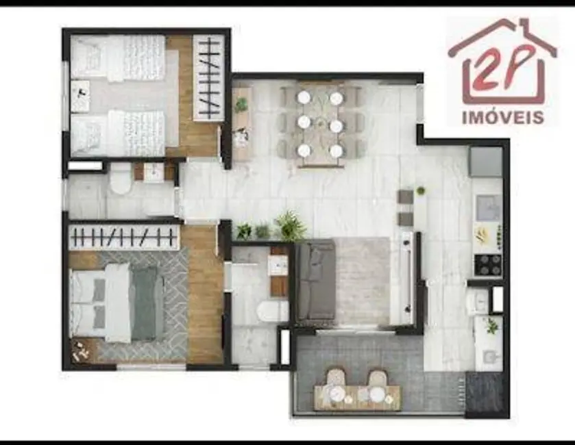 Apartamento com 2 quartos à venda, 63m2 em Sao Jose Dos Campos - SP - imagem 2 Foto 2 de Apartamento com 2 quartos à venda, 63m2 em Sao Jose Dos Campos - SP