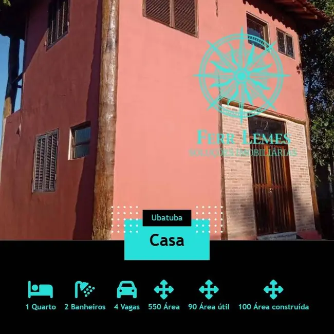 Foto 1 de Casa com 1 quarto à venda e para alugar, 81m2 em Ubatuba - SP