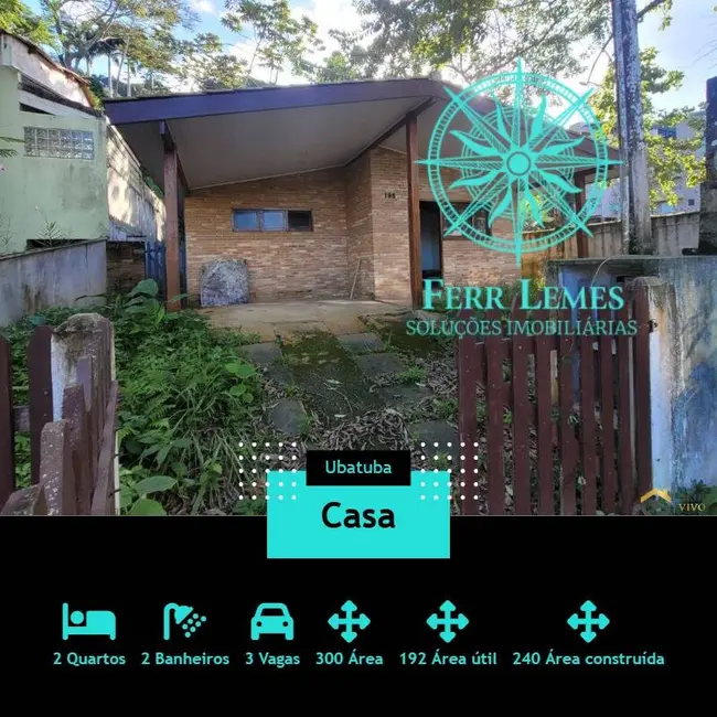 Foto 1 de Casa com 2 quartos à venda, 192m2 em Ubatuba - SP