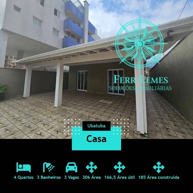 Foto 1 de Casa com 4 quartos à venda e para alugar, 167m2 em Centro, Ubatuba - SP