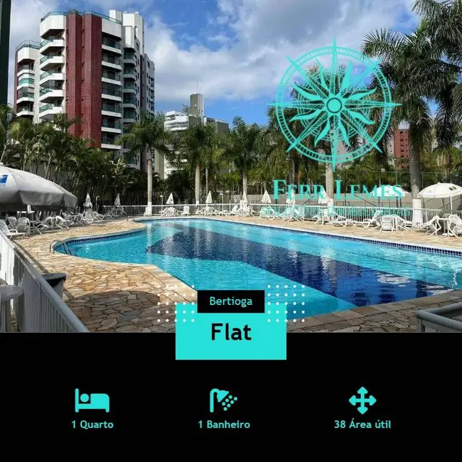 Foto 1 de Loft / Flat com 1 quarto à venda, 38m2 em Bertioga - SP