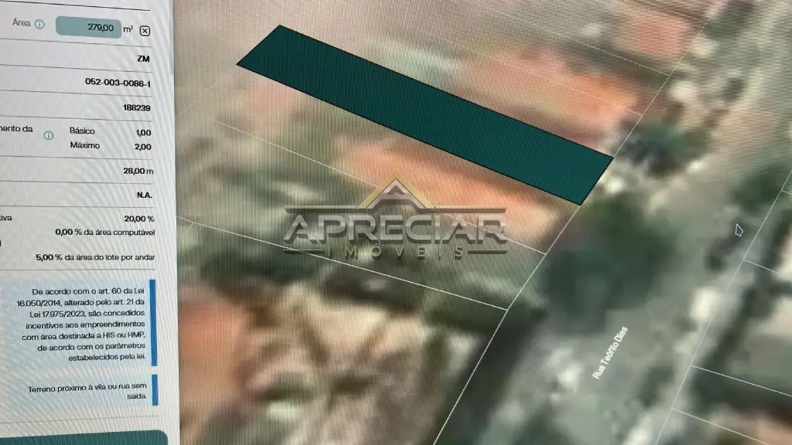 Foto 2 de Terreno / Lote à venda, 280m2 em Vila Regente Feijó, São Paulo - SP